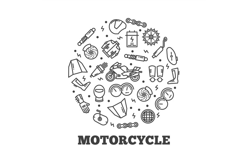 line-icons-moto-parts-motorcycle