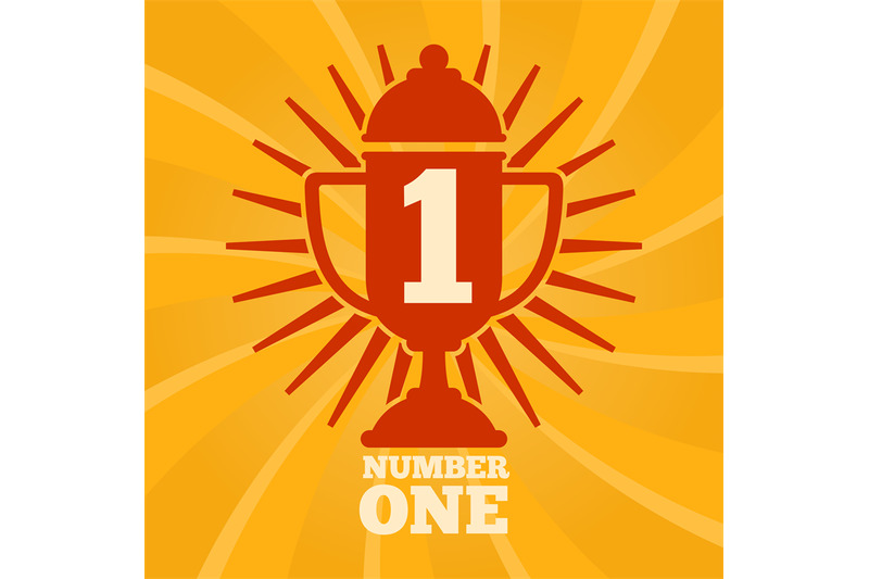 number-one-label-concept