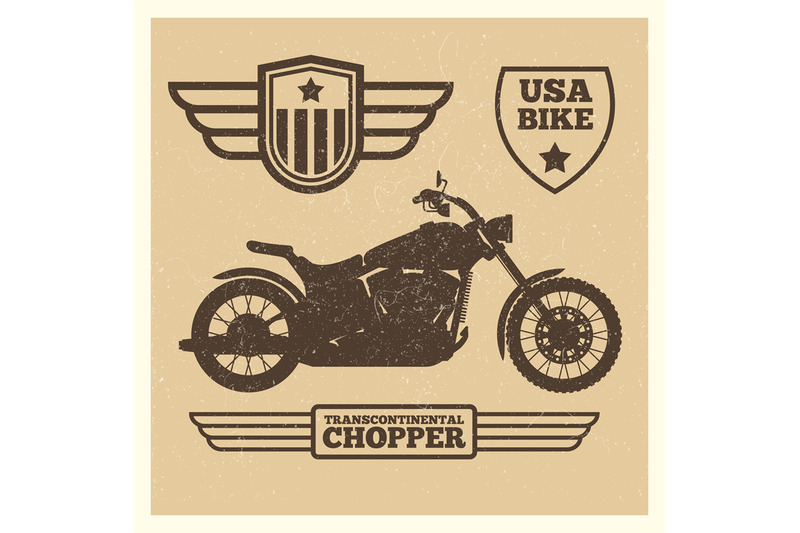 sport-motorbike-silhouette-and-vintage-wing-labels-grunge-design