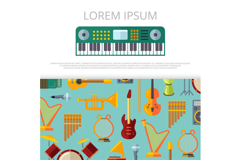 flat-musical-instrumets-banner-template