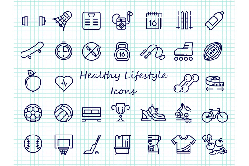 healthy-lifestyle-outline-icons-big-set-sport-icons