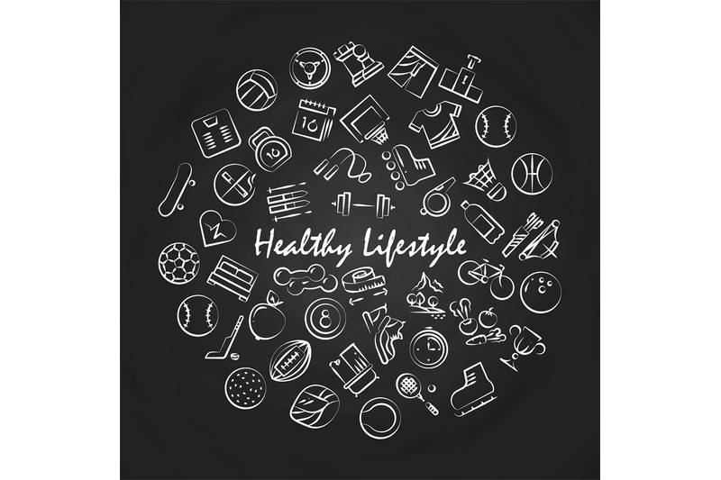 healthy-lifestyle-round-concept-on-blackboard