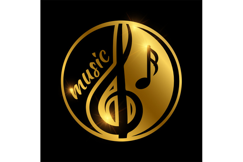 luxury-music-logo-design-golden-shiny-musical-emblem