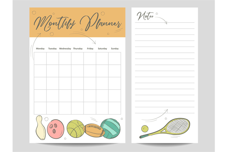 monthly-planner-and-page-for-notes-template