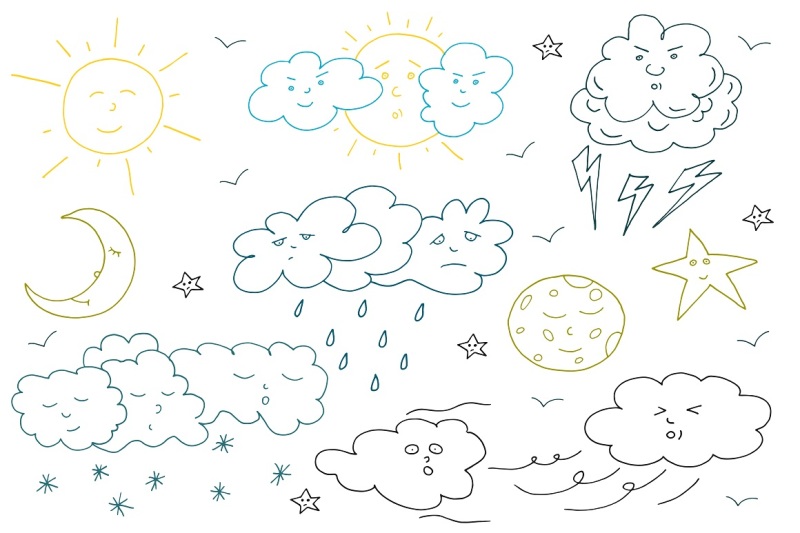 doodle-weather-set