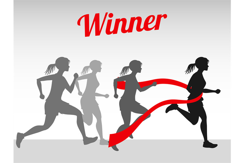 winner-vector-concept-with-female-running-silhouettes