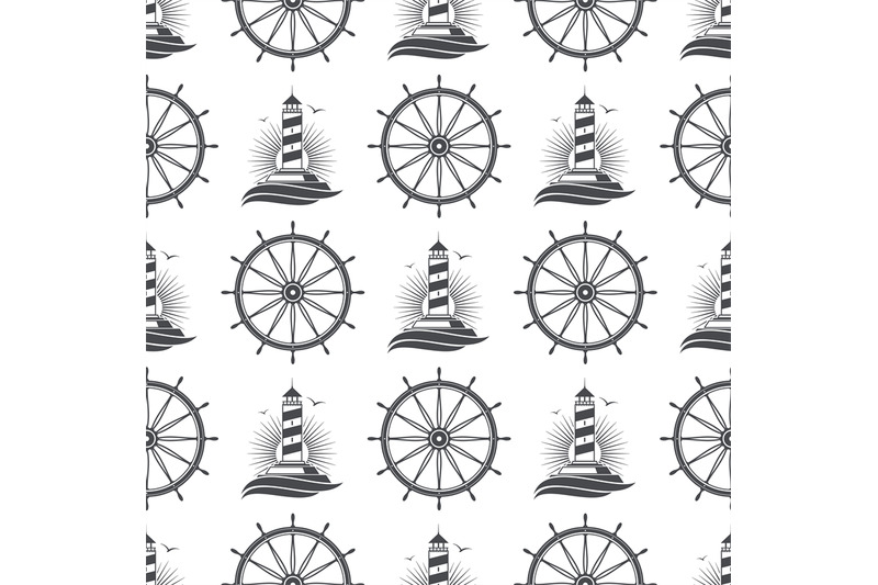 marine-nautical-seamless-pattern-design-with-vintage-lighthouse-and-wh