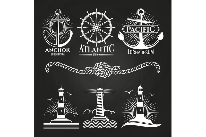 vintage-marine-nautical-logos-and-emblems-with-lighthouses-anchors-rop