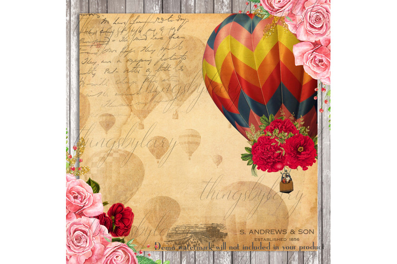 16-antique-hot-air-balloons-travel-journal-digital-papers