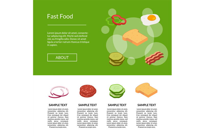 vector-isometric-burger-illustration-banner-for-web