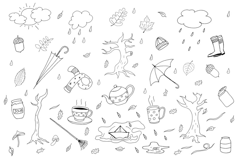autumn-collection-in-doodle-style