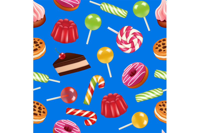 vector-realistic-sweet-candy-pattern-or-background-illustration