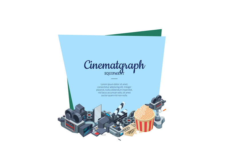 vector-cinematograph-isometric-elements-of-set-illustration