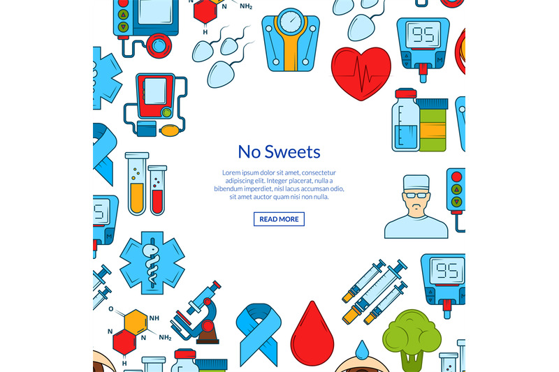 vector-colored-diabetes-icons-with-place-for-text