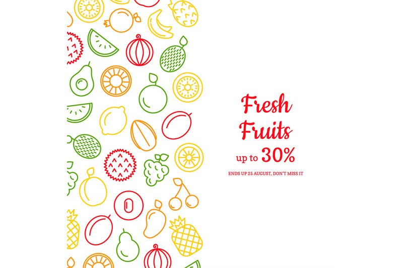 vector-line-fruits-icons-background-with-place-for-text-illustration