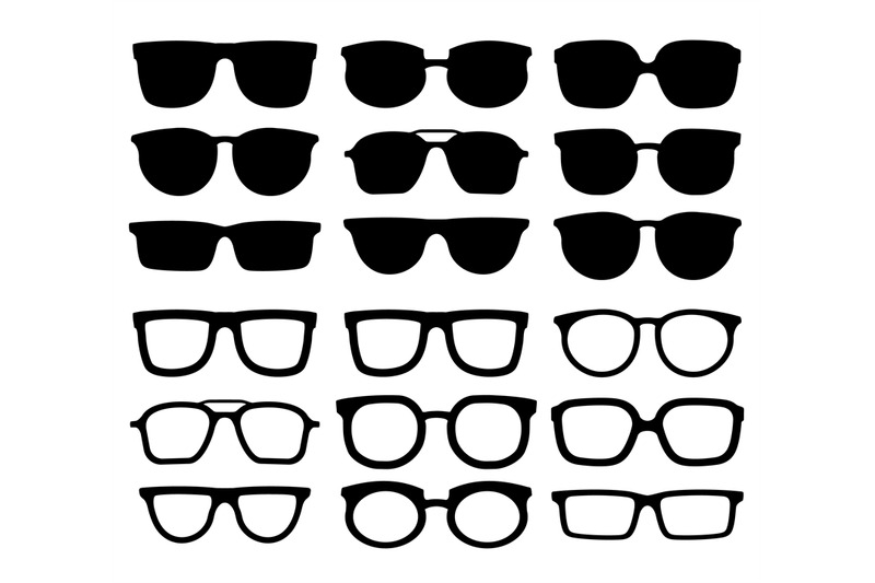 glasses-silhouette-geek-eyewear-cool-sunglasses-and-eyeglasses-silho