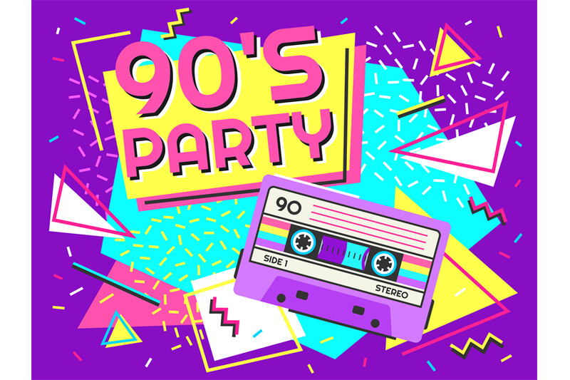 retro-party-poster-nineties-music-vintage-tape-cassette-banner-and-9