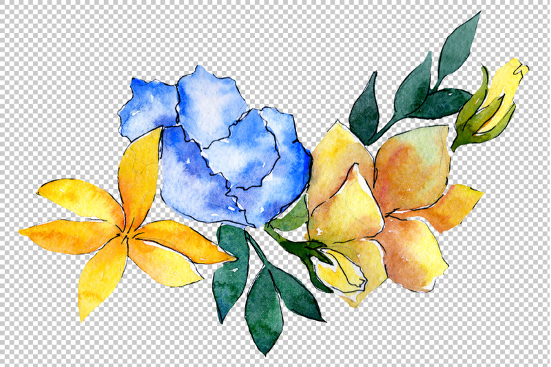 bouquet-modest-smile-watercolor-png