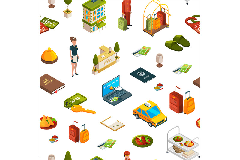 vector-isometric-hotel-icons-pattern-or-background-illustration