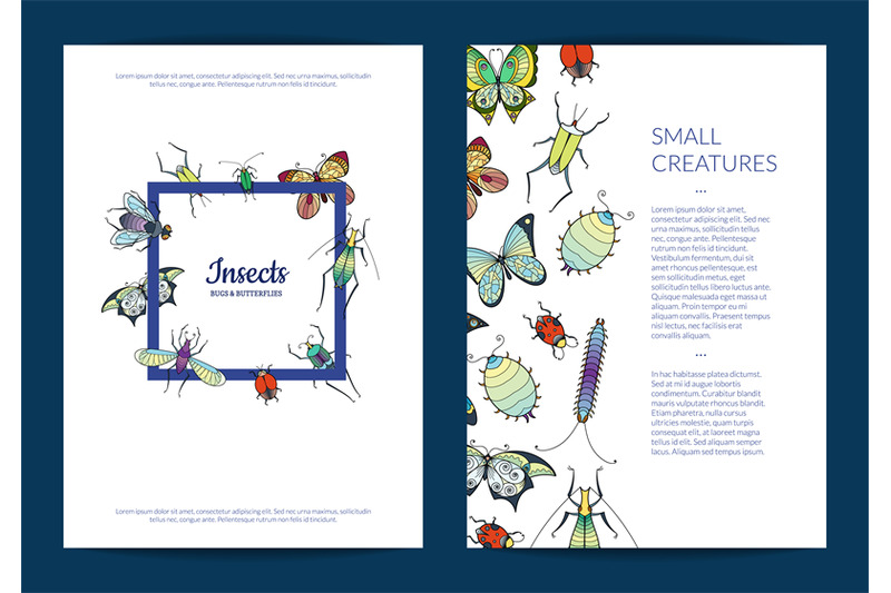 vector-hand-drawn-insects-card-or-flyer-template-illustration