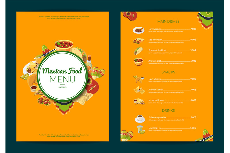 vector-cartoon-mexican-food-cafe-restaurant-menu-template-illustration