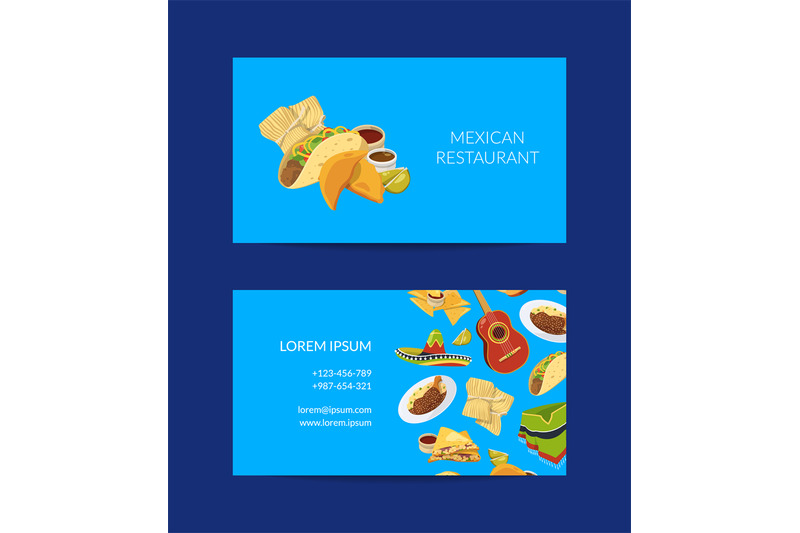 vector-cartoon-mexican-food-business-card-template