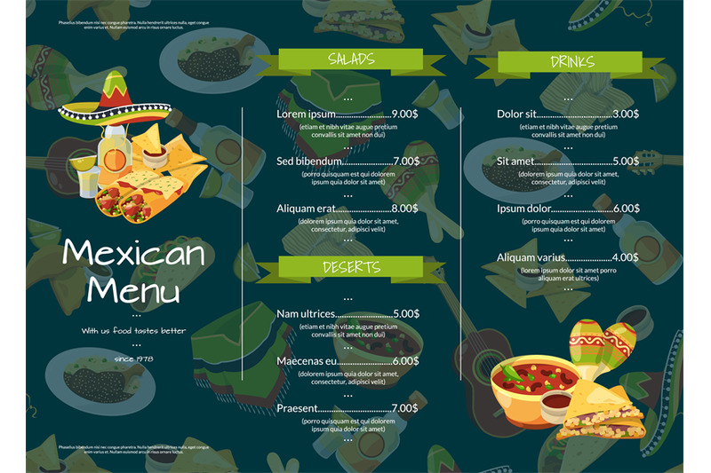 vector-cartoon-mexican-food-cafe-or-restaurant-menu-template-illustrat