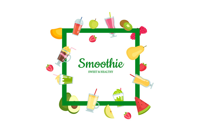 vector-flat-smoothie-elements-with-place-for-text-illustration