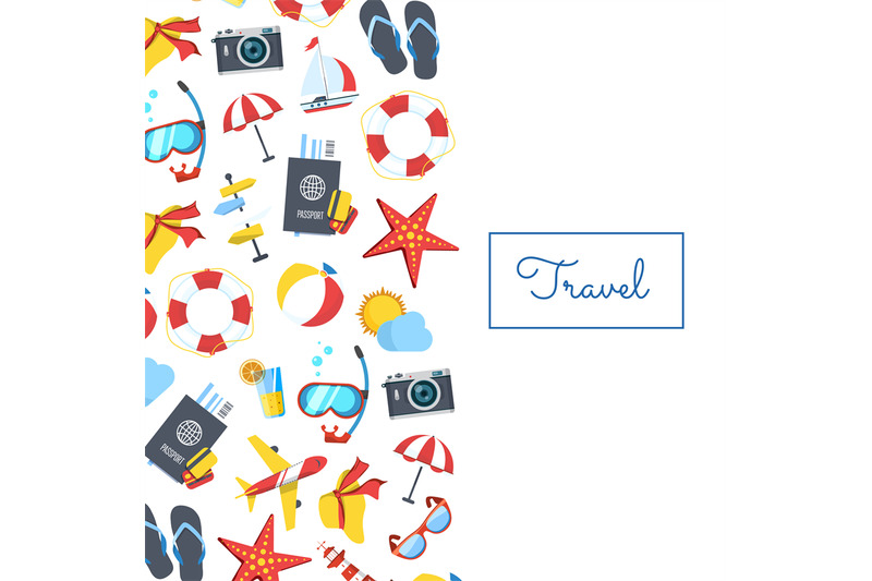 vector-travel-elements-background-with-place-for-text-illustration