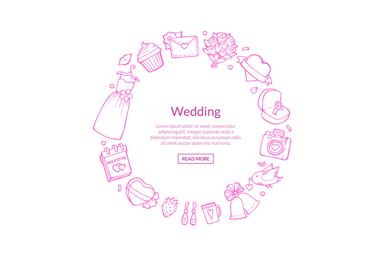 vector-doodle-wedding-with-place-for-text-illustration