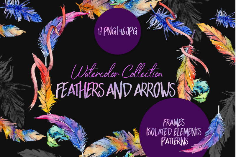 feathers-and-arrows-watercolor-png