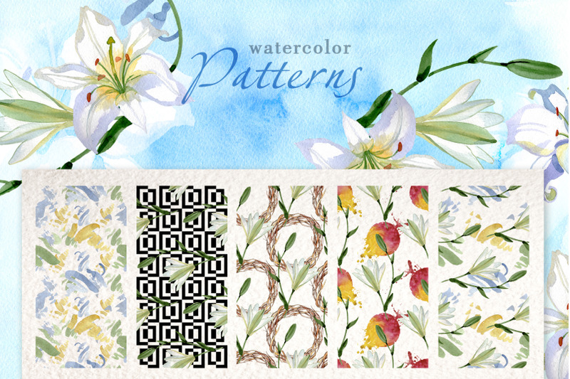 lilies-white-watercolor-png