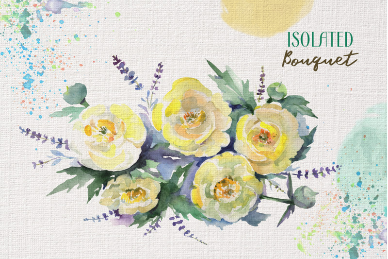 nbsp-bouquet-with-yellow-flowers-watercolor-png