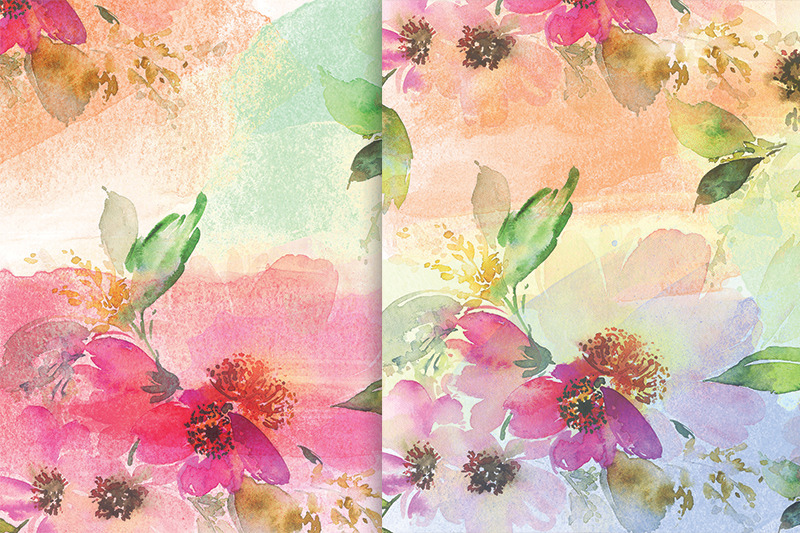water-color-with-flower-background-vol-7
