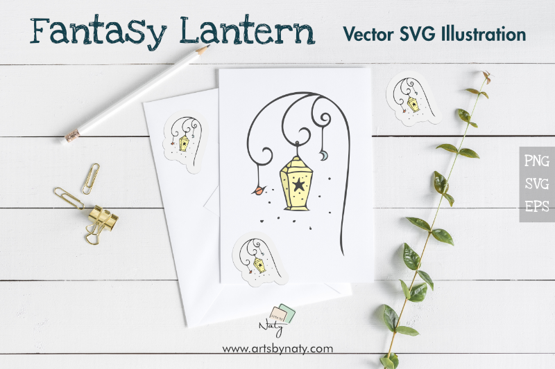 fantasy-lantern-svg-vector-illustration