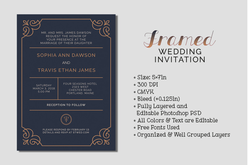 framed-wedding-invitation