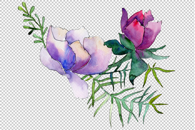 bouquet-summer-nights-watercolor-png