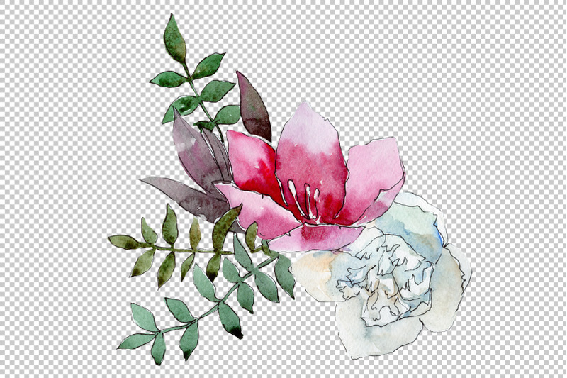 bouquet-summer-nights-watercolor-png