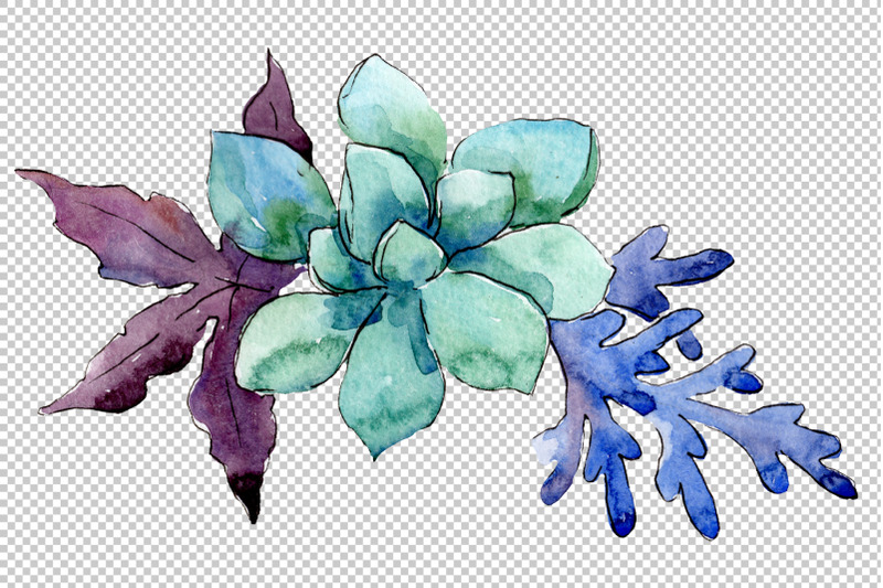 bouquet-charming-tenderness-watercolor-png