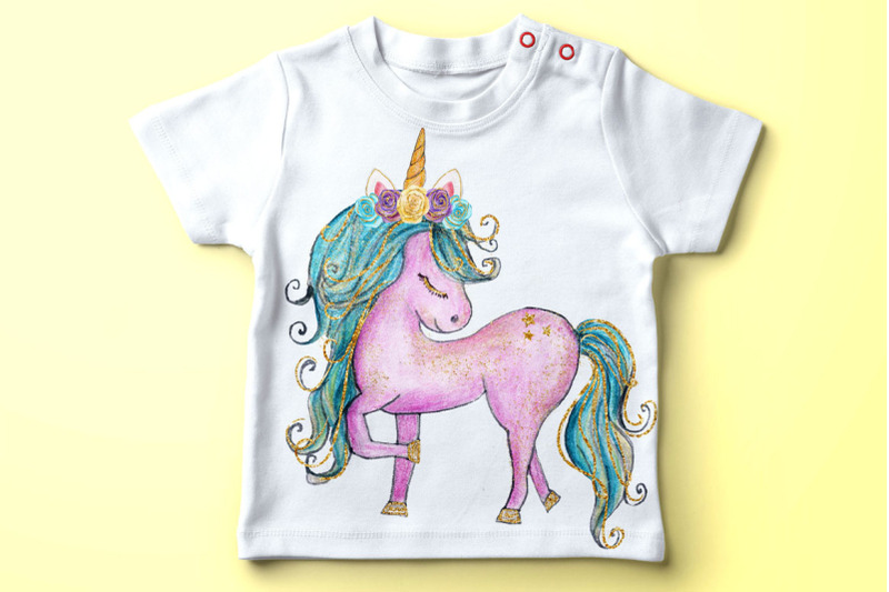 watercolor-girl-s-clipart-cute-unicorns-clipart-swan-clipart