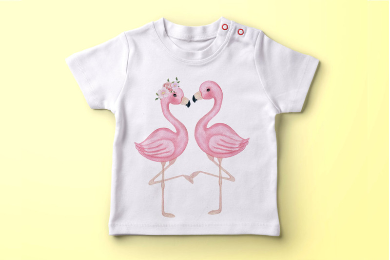 unicorn-clipart-mother-and-baby-watercolor-flamingo