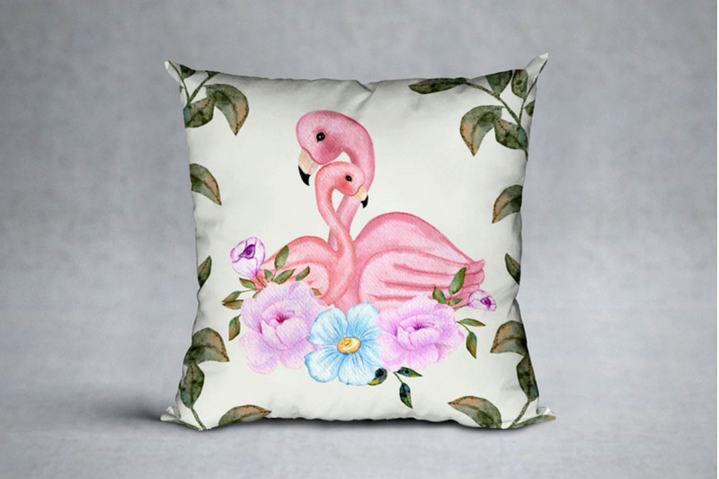 unicorn-clipart-mother-and-baby-watercolor-flamingo