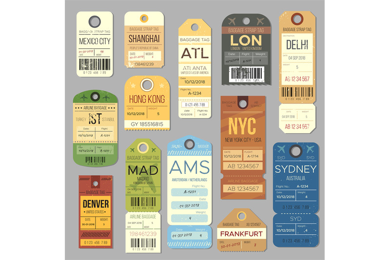 luggage-carousel-baggage-vintage-tag-symbols-old-train-ticket-and-air