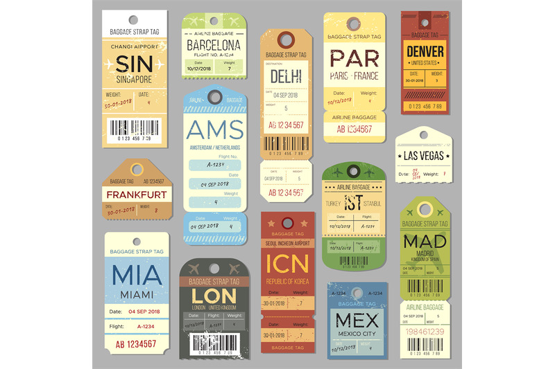 old-luggage-tag-or-label-with-flight-register-symbol-isolated-vintage