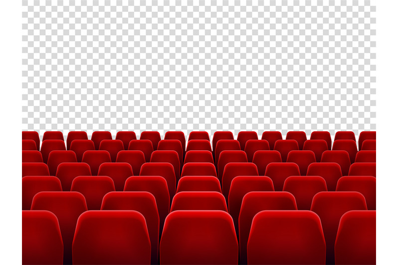 Seats at empty movie hall or seat chair for film screening room. Isola ...