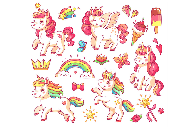 cute-flying-baby-rainbow-unicorn-with-gold-stars-and-sweet-ice-creams