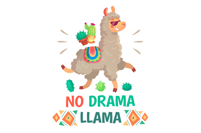 motivation-lettering-with-no-drama-llama-chilling-alpaca-or-lama-cart