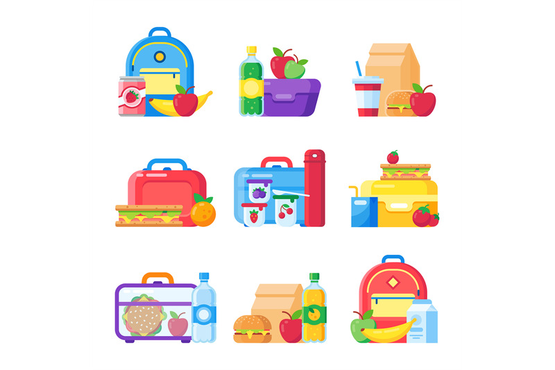 kids-school-lunch-box-schoolkid-meal-bag-for-dinner-red-apple-milk