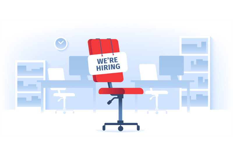 job-vacancy-we-are-hiring-sign-at-vacant-working-chair-in-empty-offic