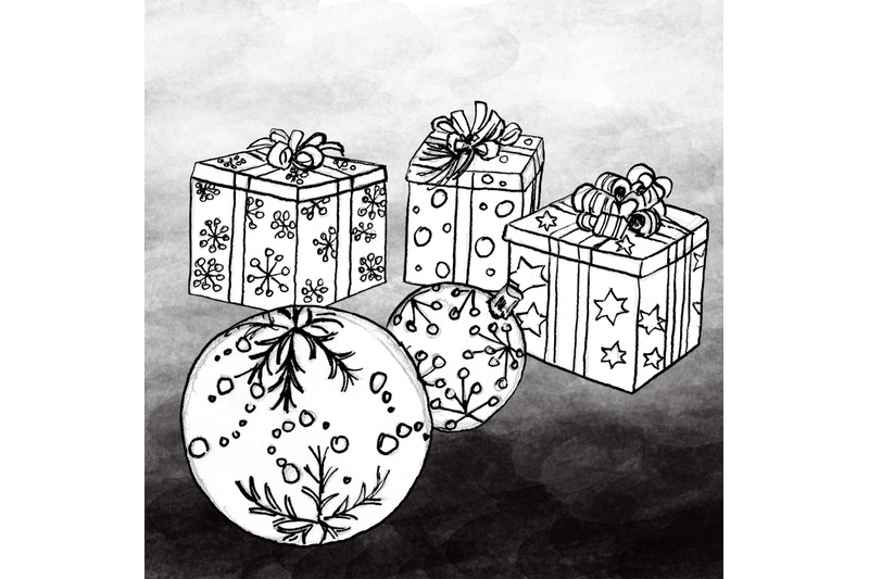 christmas-presents-and-balls-clipart